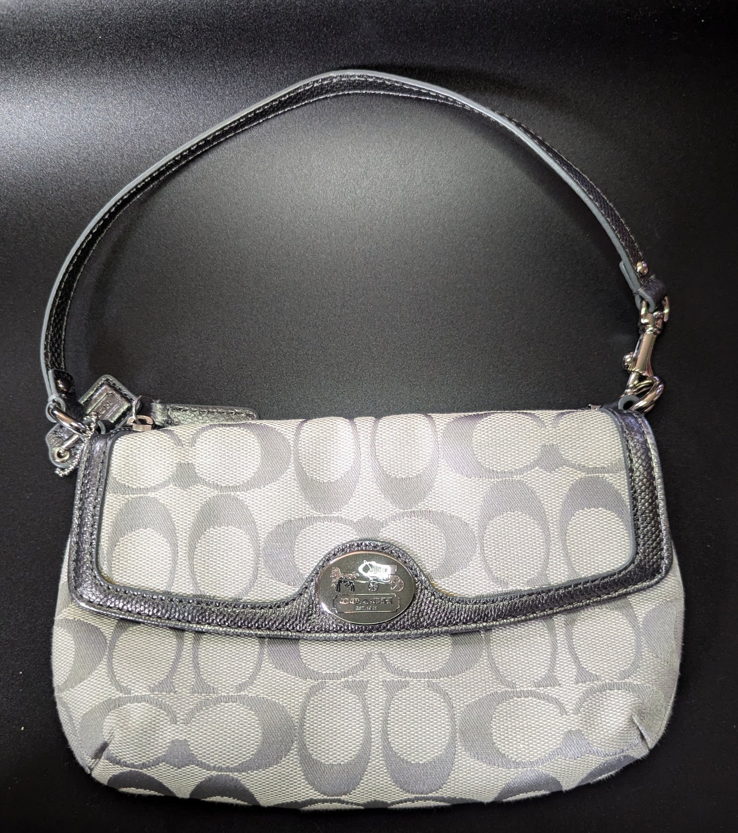 Coach Grey/Silver wristlet