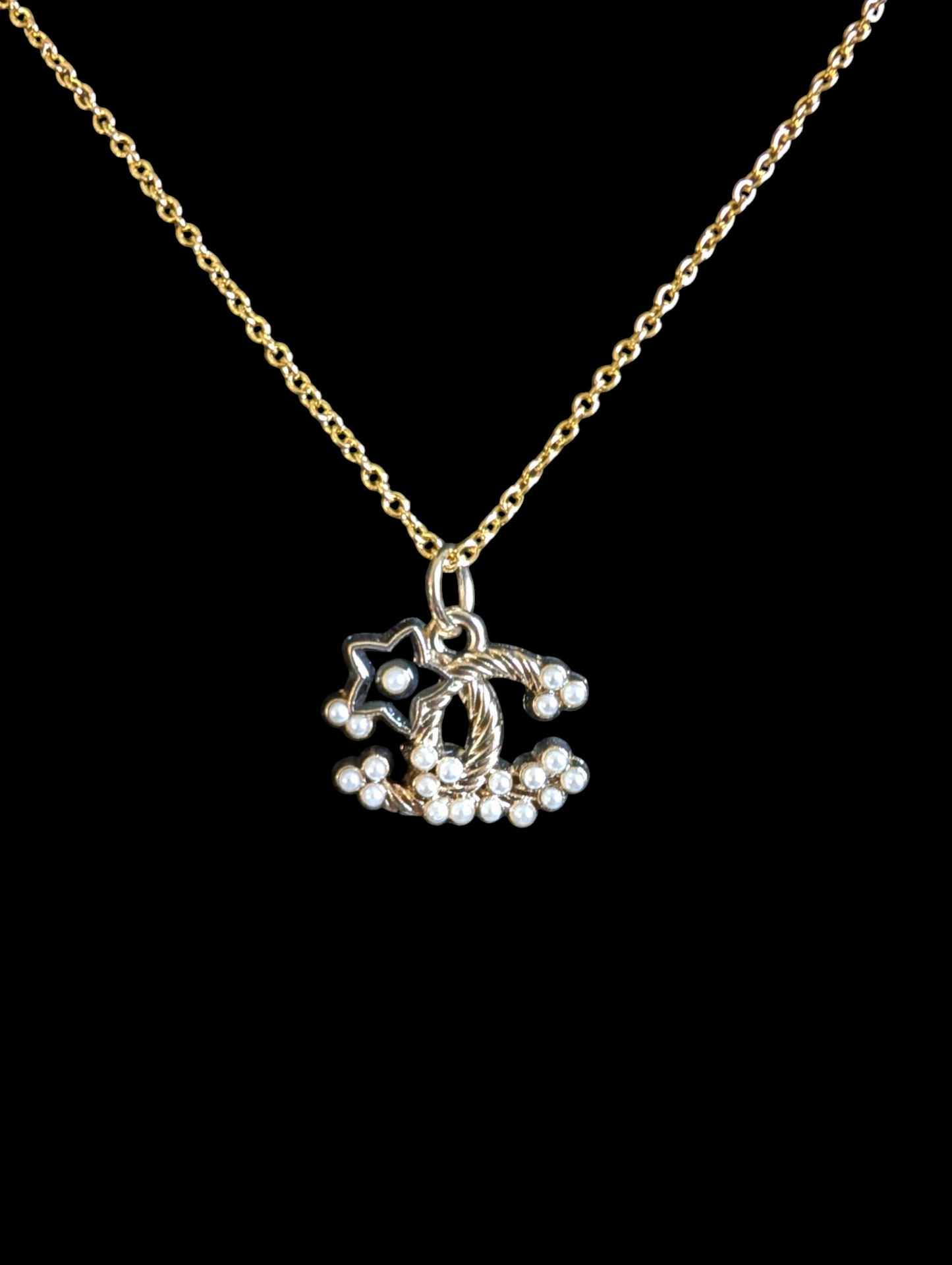 Chanel Gold and Pearl Charm