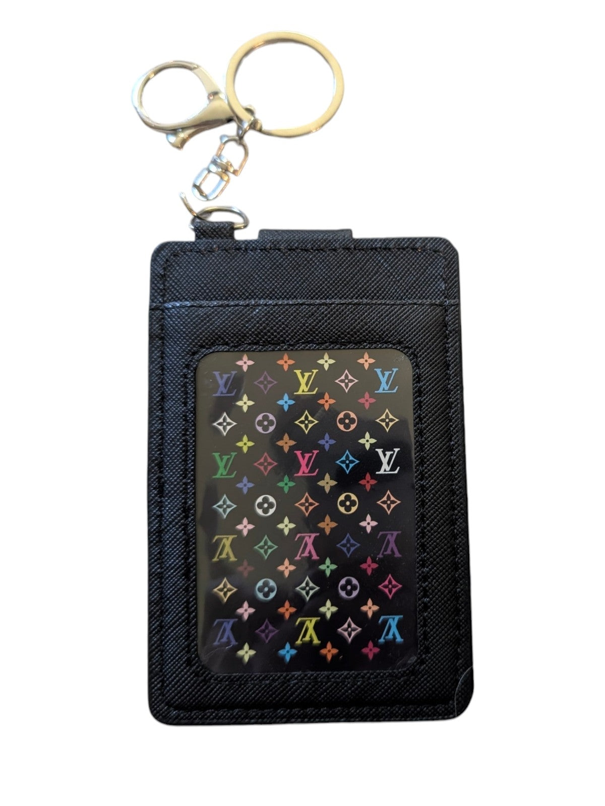 Louis Vuitton x Takashi Murakami Multicolor Monogram playing card keychain