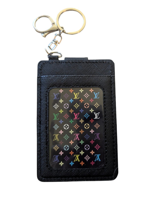 Louis Vuitton x Takashi Murakami Multicolor Monogram playing card keychain