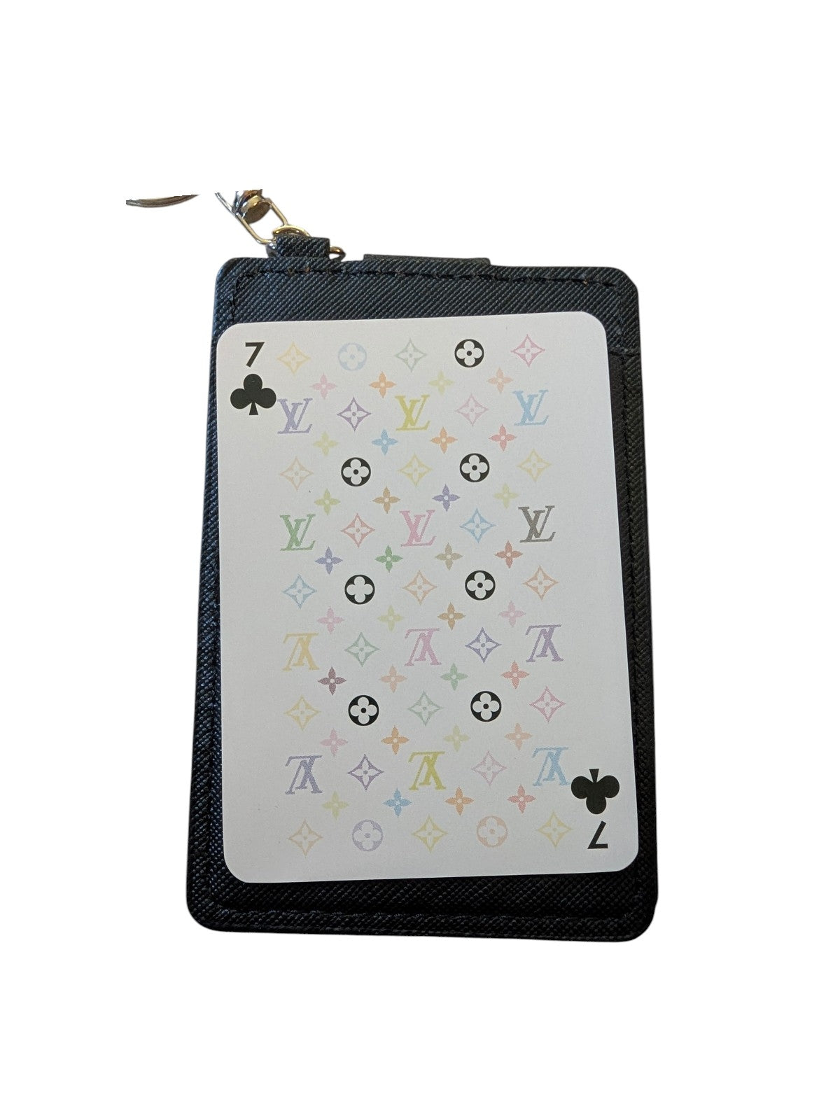 Louis Vuitton x Takashi Murakami Multicolor Monogram playing card keychain